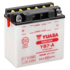 Batterie Yuasa YB7-A 12V 8Ah sans acide PEUGEOT ELYSEO / ELYSTAR 125CC