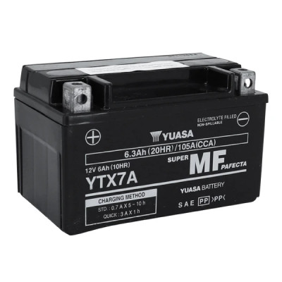 Batterie Yuasa 12V 6Ah YTX7A Activée usine