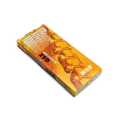 Chaîne 415 Iris renforcée or 106 maillons pour mobylette