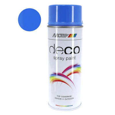Bombe peinture Motip 400ml glycero brillant bleu lumineux