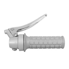 Poignée gaz adaptable gris avec levier alu vintage pour mobylette