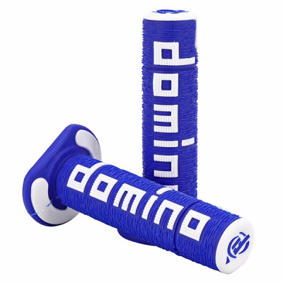 Revêtements poignées Domino A360 bleu/blanc closed end 120-123mm