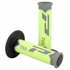 Revêtements poignées ProGrip 788 triple densité jaune fluo / noir / blanc 115mm