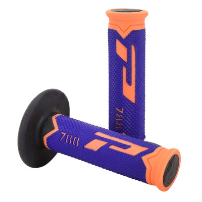Revêtements poignées ProGrip 788 triple densité orange fluo / bleu / noir 115mm