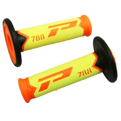 Revêtements poignees ProGrip 788 fluo orange / jaune / noir triple densité 115mm