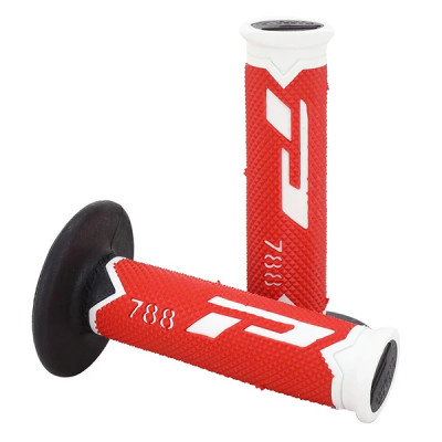 Revêtements poignées ProGrip 788 triple densité rouge/blanc/noir 115mm