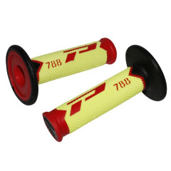 Revêtements poignées ProGrip 788 triple densité 115mm fluo rouge/noir