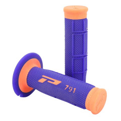 Revêtements poignées ProGrip 791 bleu/orange fluo double densité 115mm