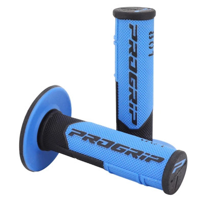Revêtements/poignées ProGrip 801 double densité noir/bleu light 115mm