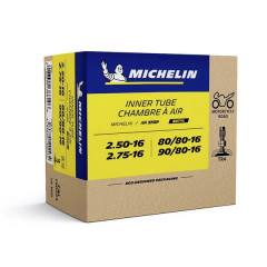 Chambre à air Michelin 16 pouces 2.50-16, 2.75-16, 80/80-16, 90/80-16 valve droite