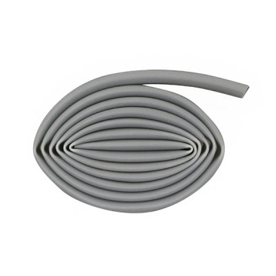 Gaine fil électrique adaptable 6x7mm PVC souplisseau gris 1m