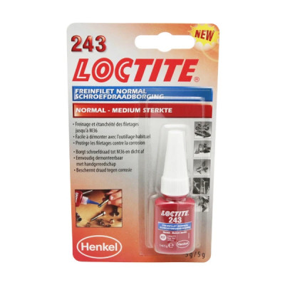 Frein filet Loctite 243 résistance normale tube 5ml