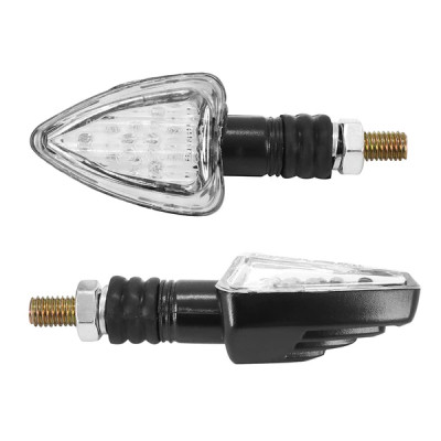 Clignotants à led adaptable 13 leds base abs transparent-noir homologué CE