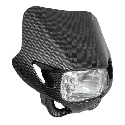 Plaque phare Replay avec fixations tête de fourche carbone 50 à boîte