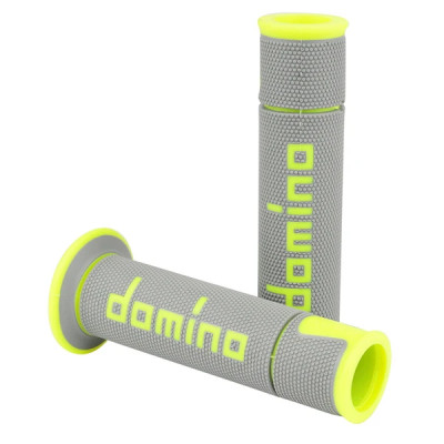 Revêtements poignées Domino A450 gris-jaune fluo open end 120-125mm