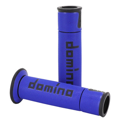 Revêtements poignées Domino A450 bleu-noir open end 120-125mm (paire)