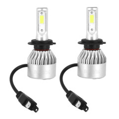 Ampoules H7 adaptable 12V culot PX26D 8000 lumens 6500K avec ventilateur de refroidissement (Vendu par 2)