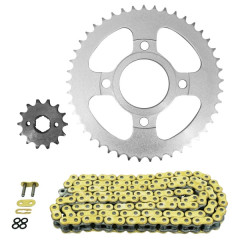 Kit chaîne AFAM 428 14x45 (démultiplication origine) adapt. Daelim 125 Roadsport 2008-2016