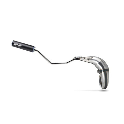 Pot YASUNI Cross ML Passage Haut à Droite Silencieux Bleu pour 50cc Beta RR Enduro, Beta RR SM AM6, Beta RR Track - Réf. TUB807TA-57-