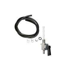 Robinet d'essence adaptable avec durite noir 1m et 2 colliers pour réservoir 3L7 | Peugeot 103 Mvl Sp 2T 50cc