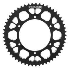 Couronne STAGE6 53 dents 420 ALU CNC noir pour APRILIA SX 50 2012-2017