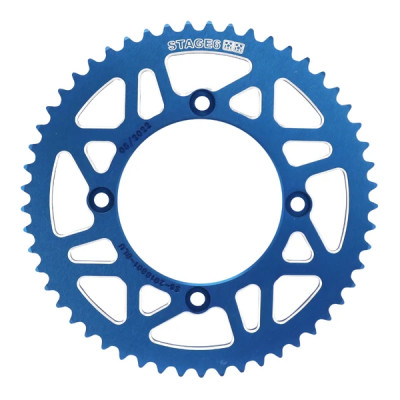 Couronne STAGE6 53 dents 420 Alu CNC bleu (Diamètre 100/120/8.5) pour BETA 50 RR Enduro 2006-2018, 50 RR Motard 2005-2018