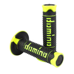 Revêtement Poignée Domino A260 Closed End 120mm Noir/Jaune Fluo
