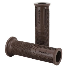 Revêtement poignée Domino 6274 style marron 120mm débouché pour embout guidon