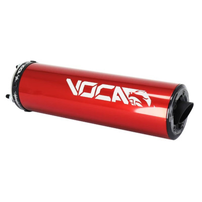 Silencieux VOCA RACING Rouge pour 50 a boite, pour pot rookie, chromed, SCR Racing, Metrakit SP Pro Race, Barikit