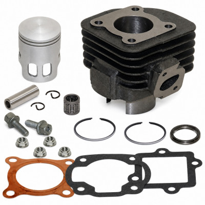 Pack cylindre piston avec vis et cage Axe 12mm : Scooter CPI, Hussar, Oliver, Popcorn, Keeway, F-Act, Focus, Goccia, Hurricane, Matrix, Pixel