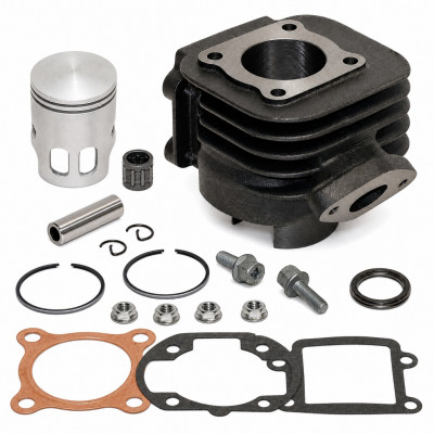 Pack cylindre piston avec vis et cage : Scooter MBK Booster, Spirit, Stunt, Rocket, Yamaha BWS 50cc