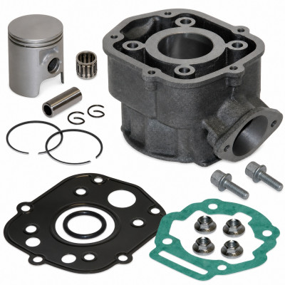 Pack cylindre piston avec vis et cage : 50 à boite Derbi Senda, DRD, X-Treme, X-Race, SM, GPR, Gilera RCR, SMT, Aprilia RS, RX, SX euro 3