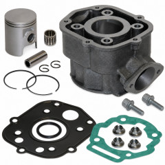 Pack cylindre piston avec vis et cage : 50 à boite Derbi Senda, DRD, X-Treme, X-Race, SM, GPR, Gilera RCR, SMT, Aprilia RS, RX, SX euro 3