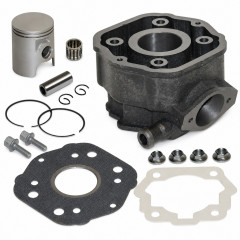 Pack cylindre piston avec vis et cage : 50 à boite Derbi Senda, DRD, X-Treme, X-Race, SM, GPR, Gilera GSM, Bultaco Astro euro 2