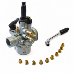 Carburateur type PHVA 17,5 starter gâchette avec 10 gicleurs pour scooter mécaboite cyclomoteur 50cc