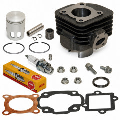 Pack reparation cylindre piston bougie, cage et accessoires axe 12mm : Scooter CPI, Hussar, Oliver, Popcorn, Keeway, F-Act, Focus, Goccia, Hurricane, Matrix, Pixel