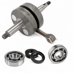 Vilebrequin + roulements joint spi CARENZI 50cc AM6 pour Aprilia RS RX MX, Yamaha TZR DTR, MBK X-Limit