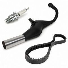 Pot échappement de type cobra Adaptables pour mobylette MBK 51 AV10 Club Hard Rock XR