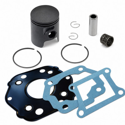 Kit piston, cage à aiguille + joints adaptable 50cc : 50 à boite Bultaco Astro, Derbi Senda, X-Treme, X-Race, GPR, Gilera GSM euro 2