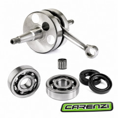 Vilebrequin + roulements joint spi CARENZI 50cc euro2 pour Derbi Senda DRD SM, Gilera GSM GPR, X-Race X-Treme (EBE050)