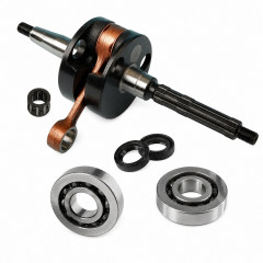 Vilebrequin + roulements joint spi Adaptables 50cc Aprilia SR Derbi Atlantis, Gilera DNA Typhoon NRG, Italjet Torpedo, Piaggio Diesis Fly NTT Quartz Sfera Vespa Zip