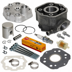 Pack reparation haut moteur cylindre, piston, culasse, goujon et accessoires : 50 à boite Derbi Senda, DRD, X-Treme, X-Race, SM, GPR euro 2