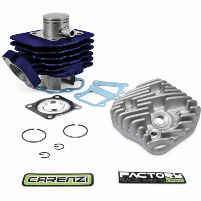 Pack haut moteur Carenzi cylindre, piston, culasse et accessoires : Scooter Peugeot Vivacity, Speedfight, Buxy, TKR, Elystar, Looxor, Zenith, Squab