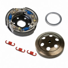 Pack embrayage racing diam 107 avec cloche 22dts et ressorts : Scooter chinois 4T, Peugeot Buxy, TKR, Speedfight, Piaggio Zip, Fly 2T 4T, Typhoon, NRG, Vespa 2T 4T, Sym Orbit, Kymco, Honda 50cc