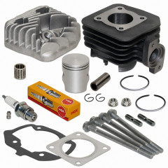 Pack reparation haut moteur cylindre, piston, culasse, goujon et accessoires : Scooter Peugeot Ludix, One, Snake, Trend, Vivacity, Kisbee 2013