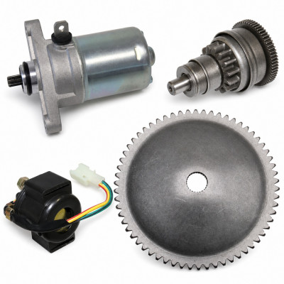 Kit complet reparation demarreur 4T GY6 pour Peugeot Kisbee Vclic, Kymco Agility, Sym Orbit, Baotian BT49QT