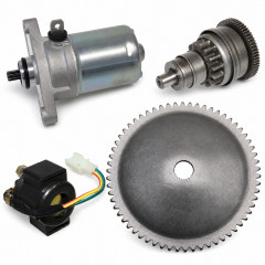 Kit complet reparation demarreur 4T GY6 pour Peugeot Kisbee Vclic, Kymco Agility, Sym Orbit, Baotian BT49QT