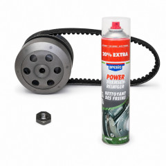 Kit reparation embrayage Adaptables diam 107 avec nettoyant pour MBK Booster Stunt Nitro, Yamaha Aerox BWS Neos