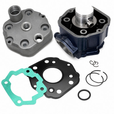 Pack haut moteur Carenzi cylindre, piston, culasse et accessoires : 50 à boite Derbi GPR, Senda, DRD, SM, X-Treme, X-Race, Gilera GSM euro 2