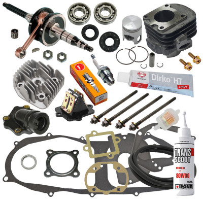 kit réfection total du moteur Adaptables Minarelli horizontal air pour MBK Ovetto Mach-G Fizz Flipper, Yamaha Jog Neos Breeze